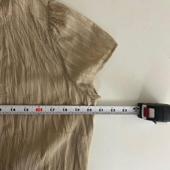 y2k beige lace coquette cottagecore button up top - Picture 6 of 8